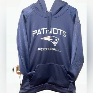 Men’s Patriots Hoodie Polyester Navy Blue XL